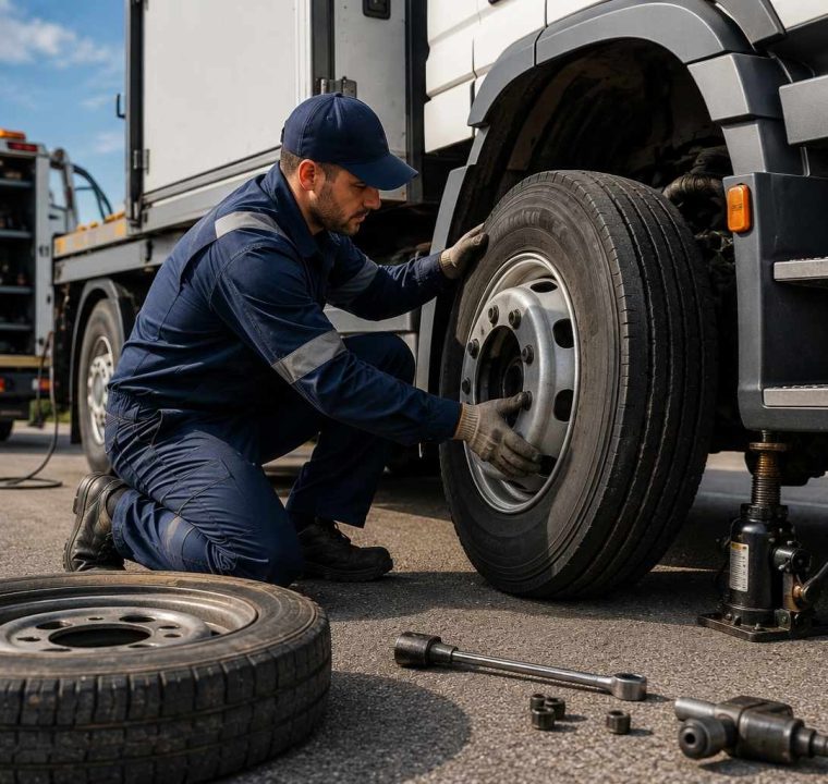 Truck-tyre-replacement