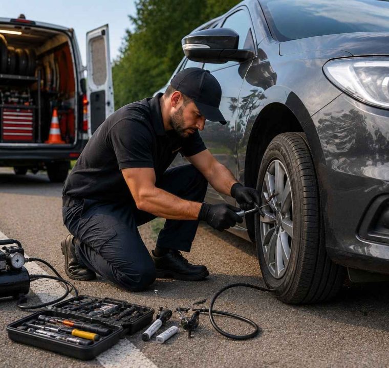 Car-tyre-puncture-repair